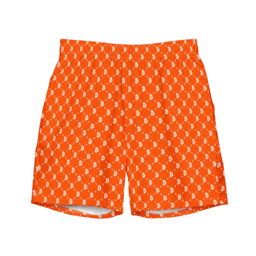 Bitcoin Orange Fashion Premium Swim Trunks