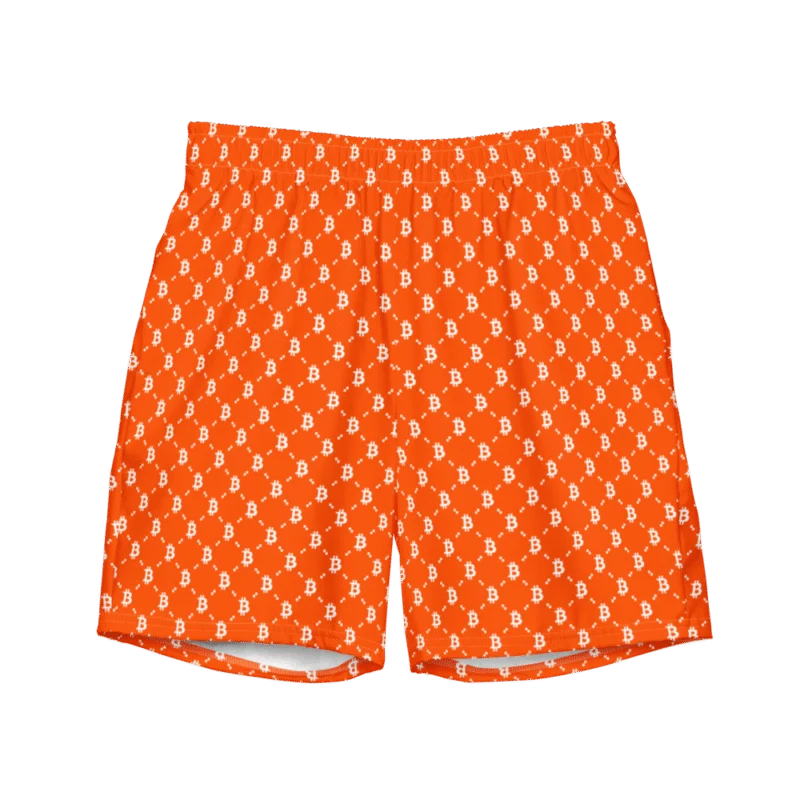 Bitcoin Orange Fashion Premium Swim Trunks