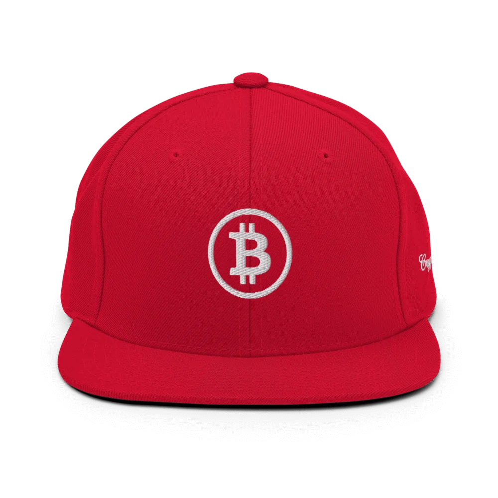 Bitcoin (RED) Snapback Hat - Image 4