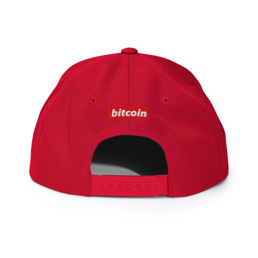 Bitcoin (RED) Snapback Hat - Image 5