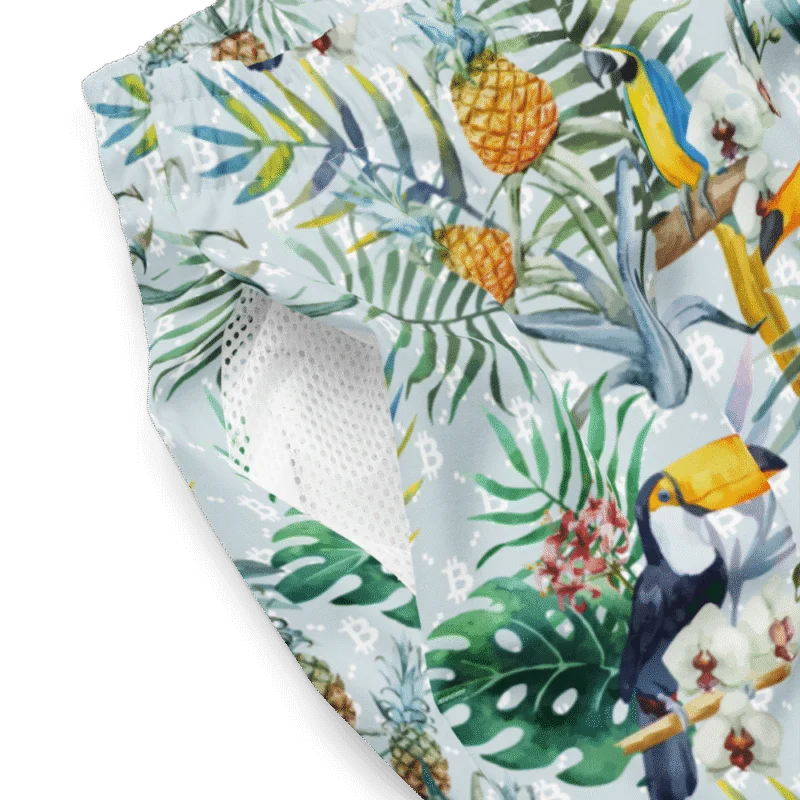 Bitcoin Tropical Premium Swim Trunks