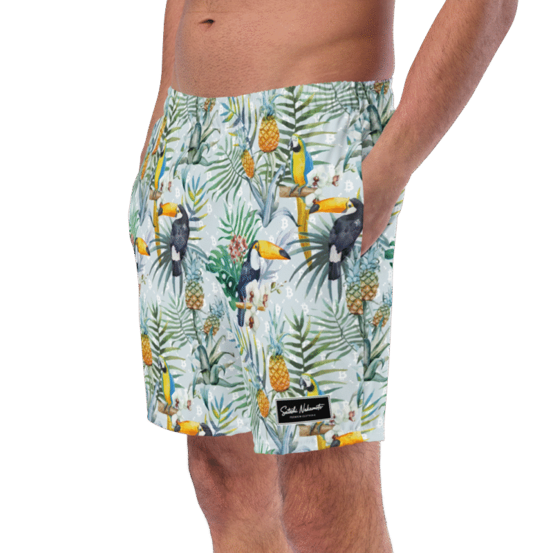 Bitcoin Tropical Premium Swim Trunks