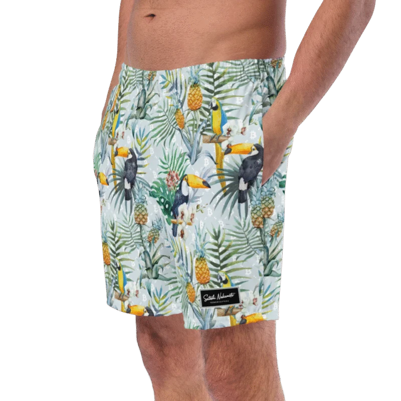 Bitcoin Tropical Premium Swim Trunks