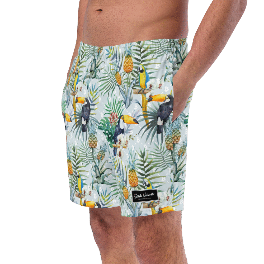 Bitcoin Tropical Premium Swim Trunks