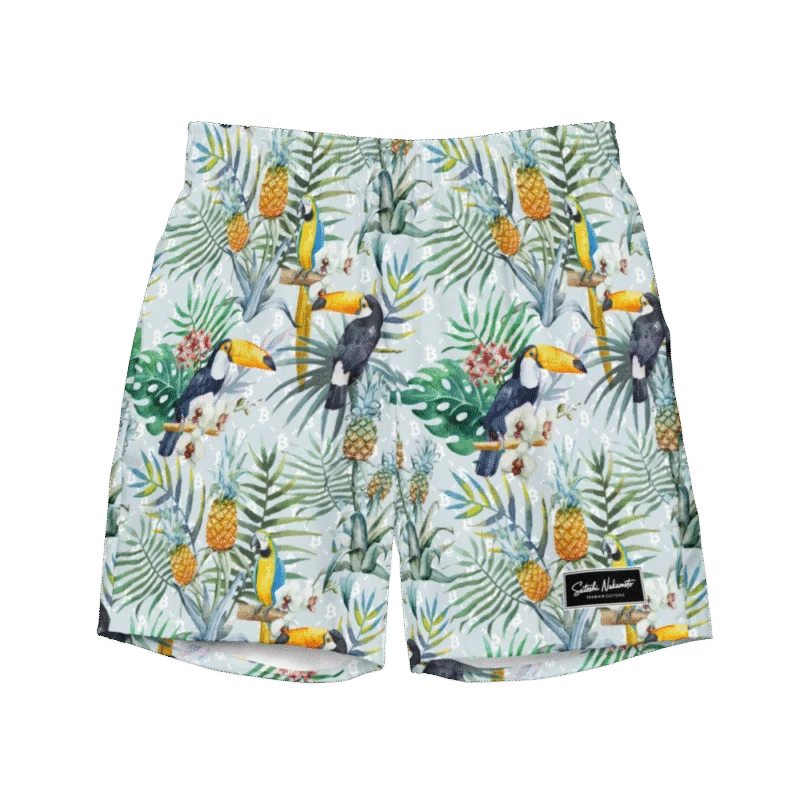 Bitcoin Tropical Premium Swim Trunks