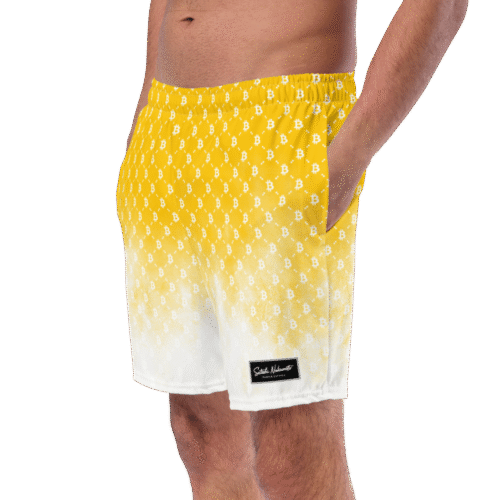 Bitcoin YLW II Fashion Premium Swim Trunks