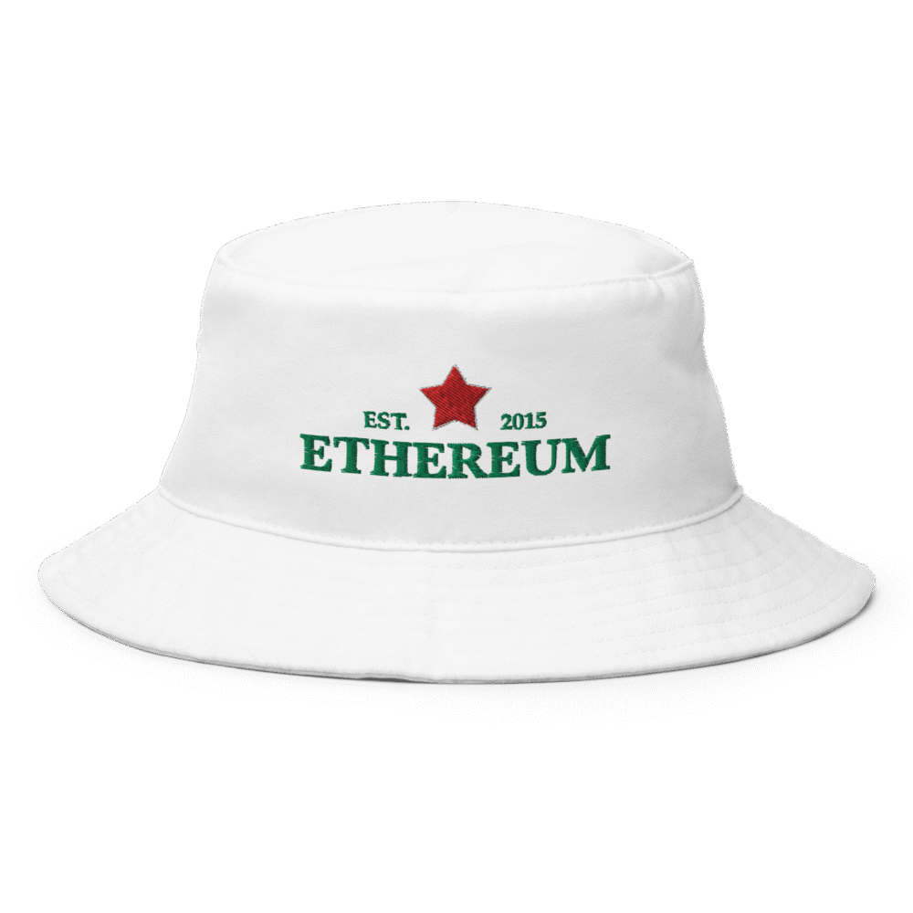 bucket hat i big accessories bx003 white front 6868dd94463ce - Ethereum: Red Star Edition Bucket Hat