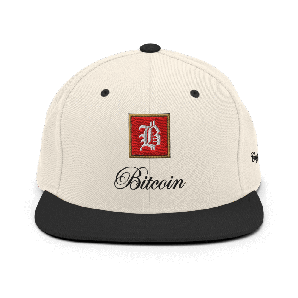 classic snapback natural black front 68755d606f24e - BitBaron Snapback Hat