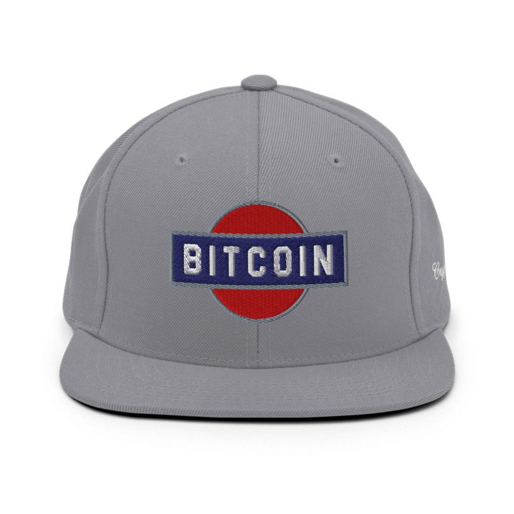 classic snapback silver front 68755e8ce2375 - Bitcoin Prestige Snapback Hat