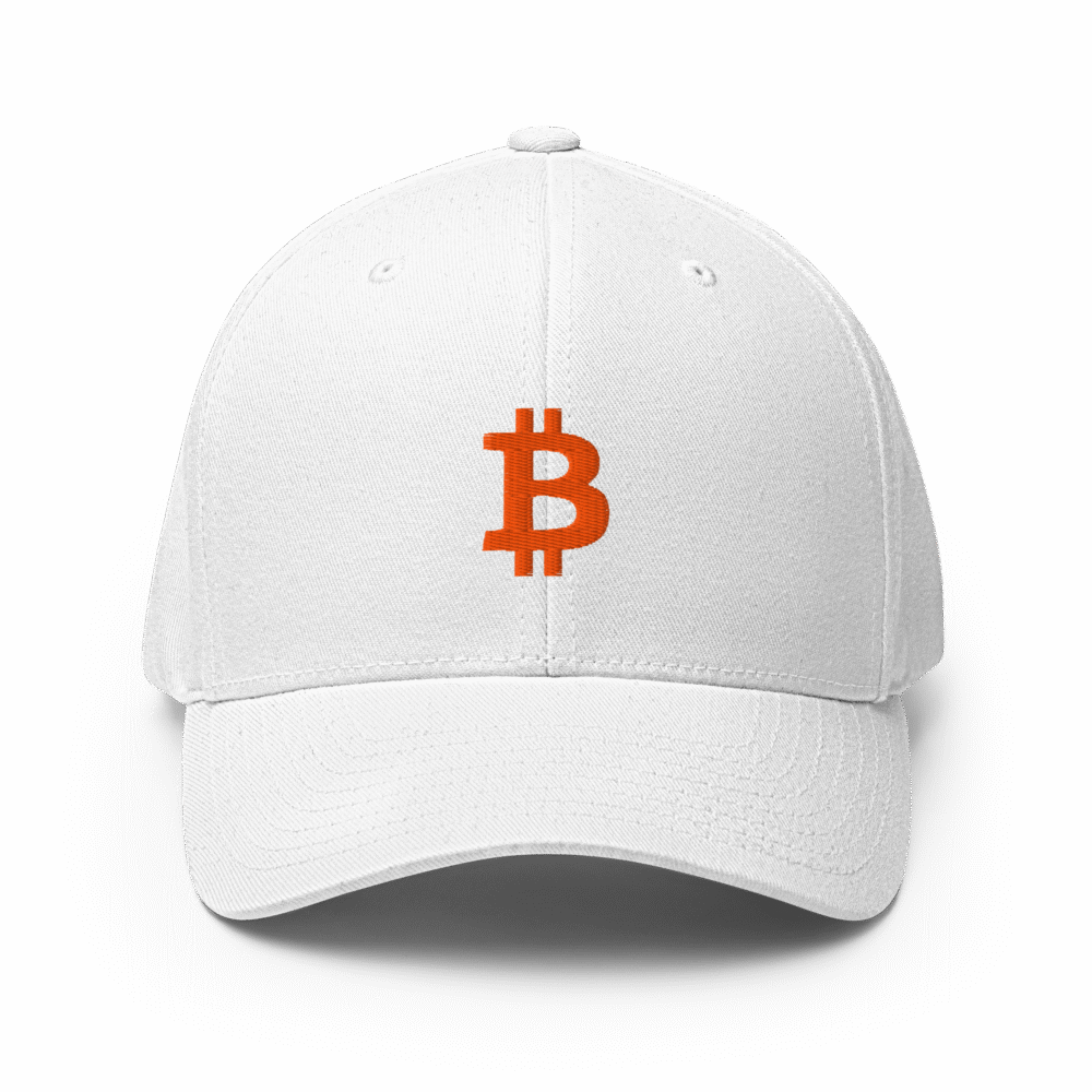 closed back structured cap white front 6875570a17224 - ₿ Blaze Closed-Back Cap