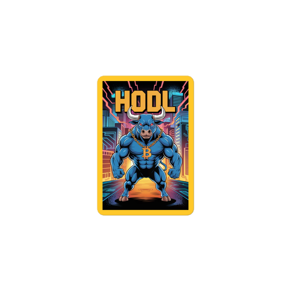 Crypto Bull X Hodl Sticker