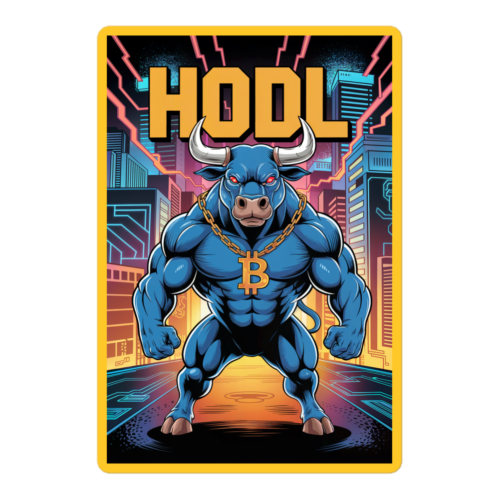 Crypto Bull x HODL Sticker