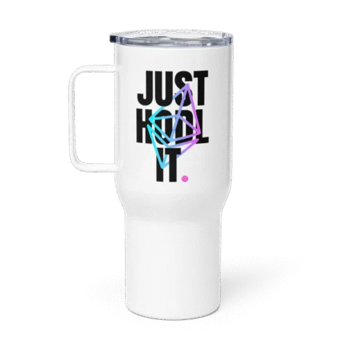 Ethereum: Just HODL It Travel Mug With a Handle