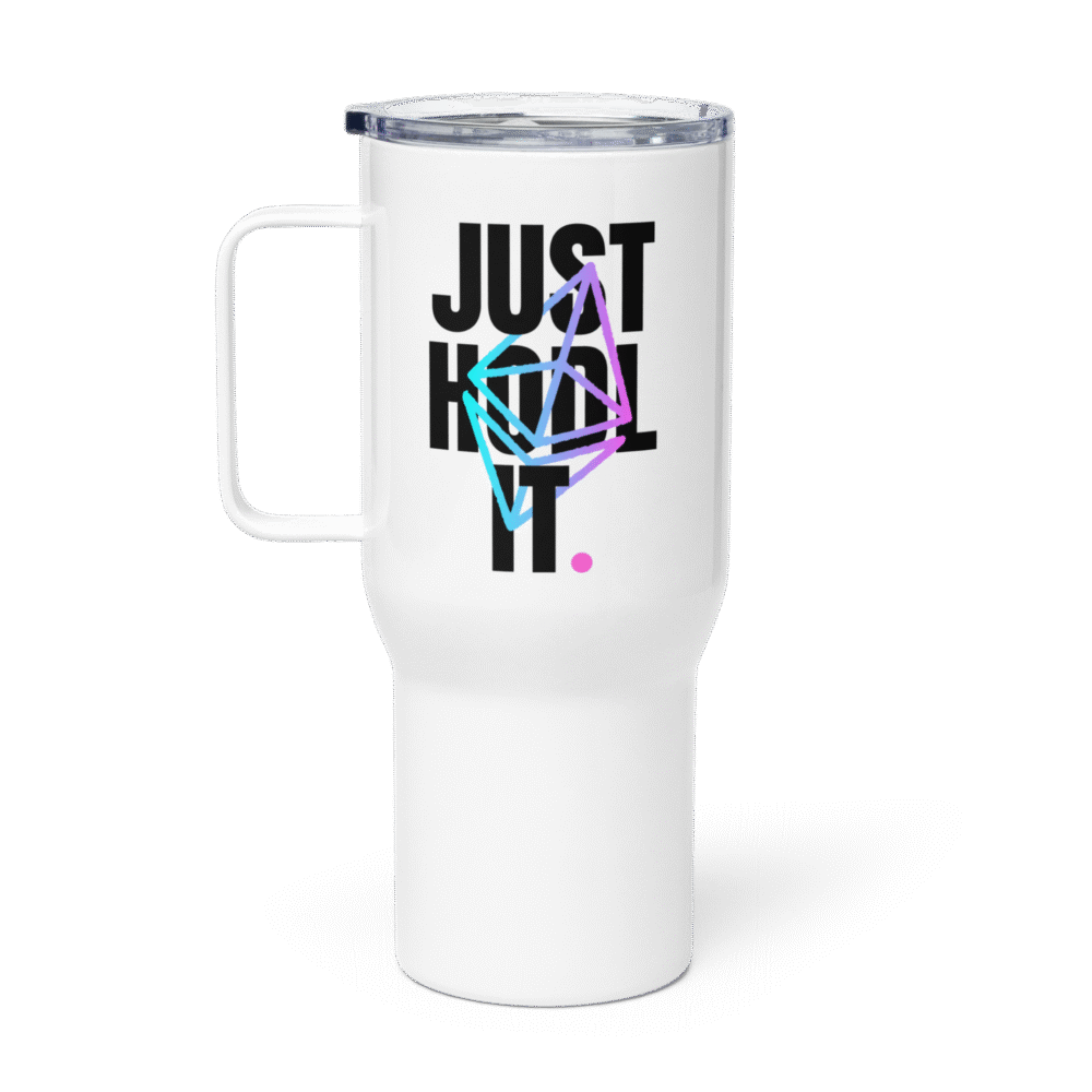 Ethereum: Just HODL It Travel Mug With a Handle