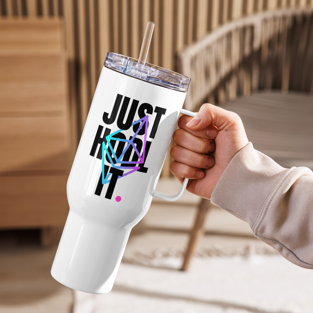 Ethereum: Just HODL It Travel Mug With a Handle