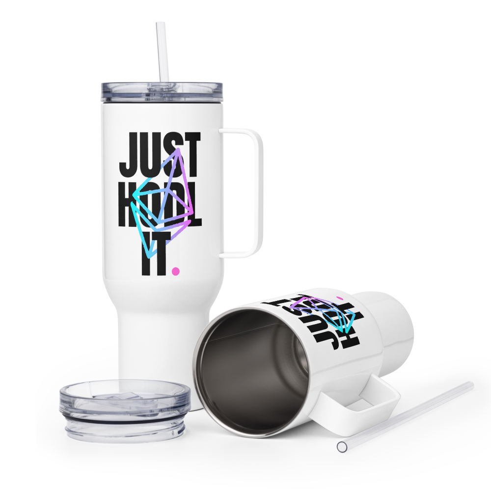Ethereum: Just HODL It Travel Mug With a Handle
