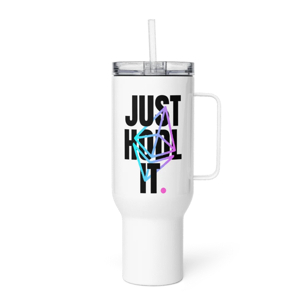 Ethereum: Just HODL It Travel Mug With a Handle