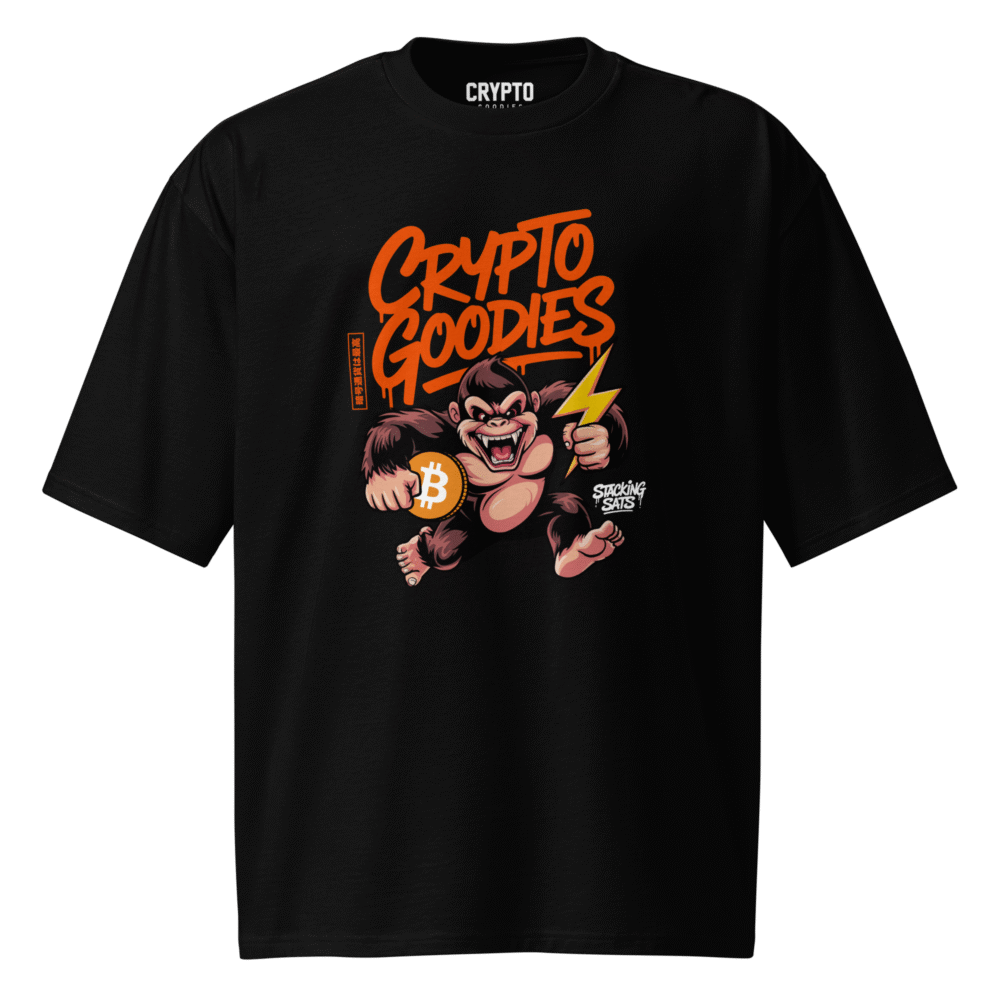 oversized heavyweight t shirt black front 686cd49626b52 - Stacking Sats x Crypto Goodies Oversized T-Shirt