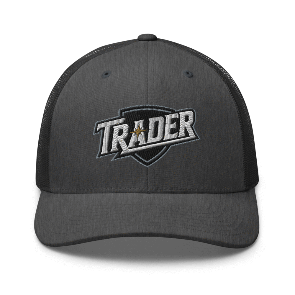 retro trucker hat dark heather gray front 686b95e607fc6 - Trader Trucker Cap