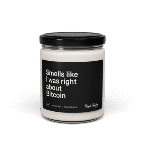 Smells Like I Was Right About Bitcoin Scented Candle