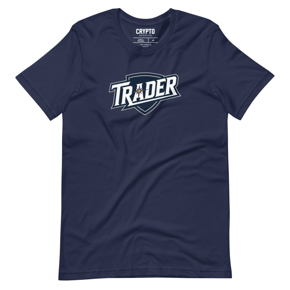 unisex staple t shirt navy front 686bd52b93c75 - Trader T-Shirt