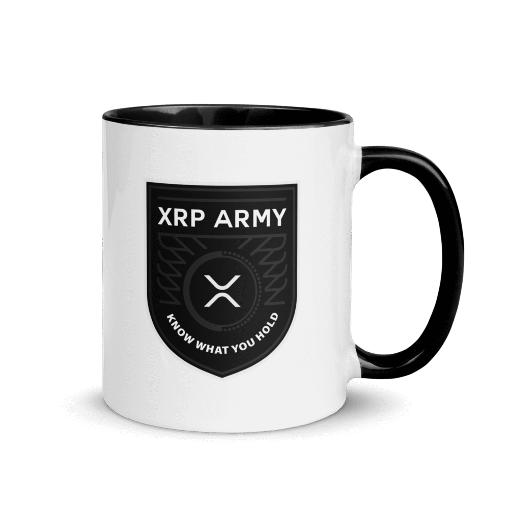 white ceramic mug with color inside black 11 oz right 687b77d89d077 - XRP Army: Know What You Hold Mug