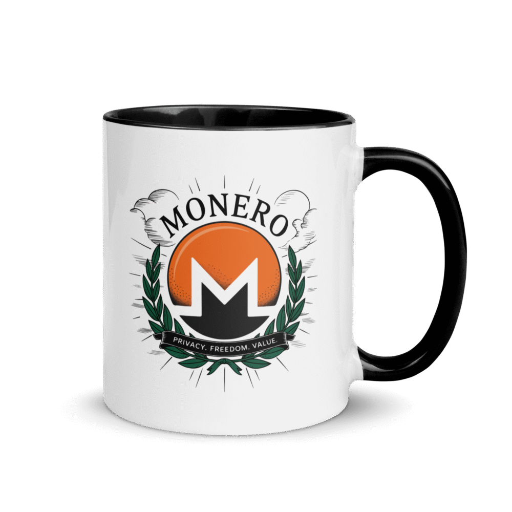 white ceramic mug with color inside black 11 oz right 687bd515f18d3 1 - Monero: Privacy. Freedom. Value. Mug