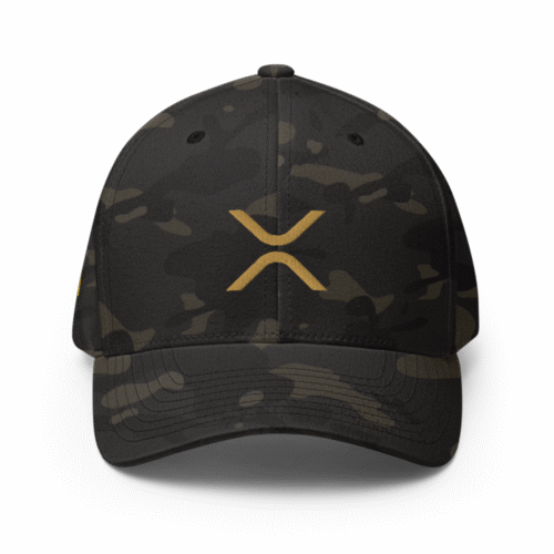 XRP Black Camo Closed-Back Cap