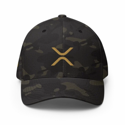 XRP Black Camo Closed-Back Cap
