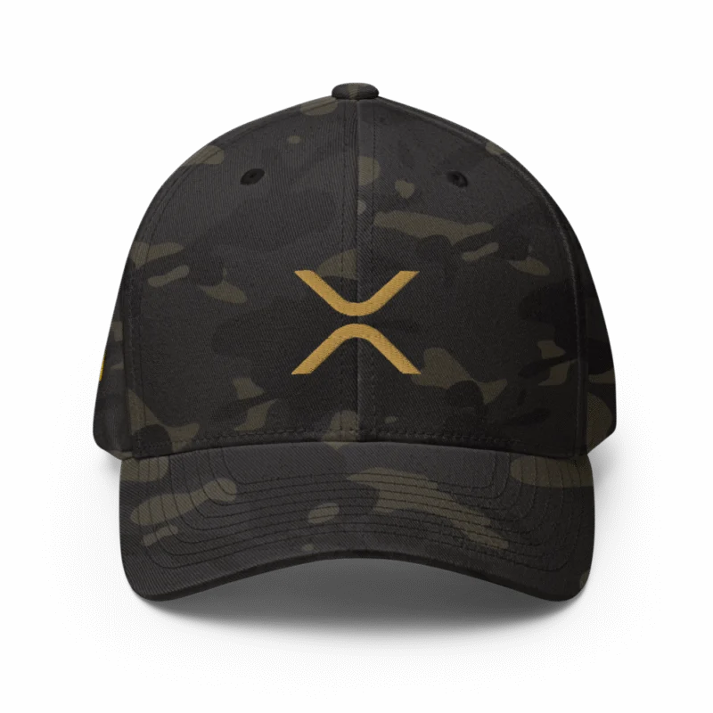 XRP Black Camo Closed-Back Cap