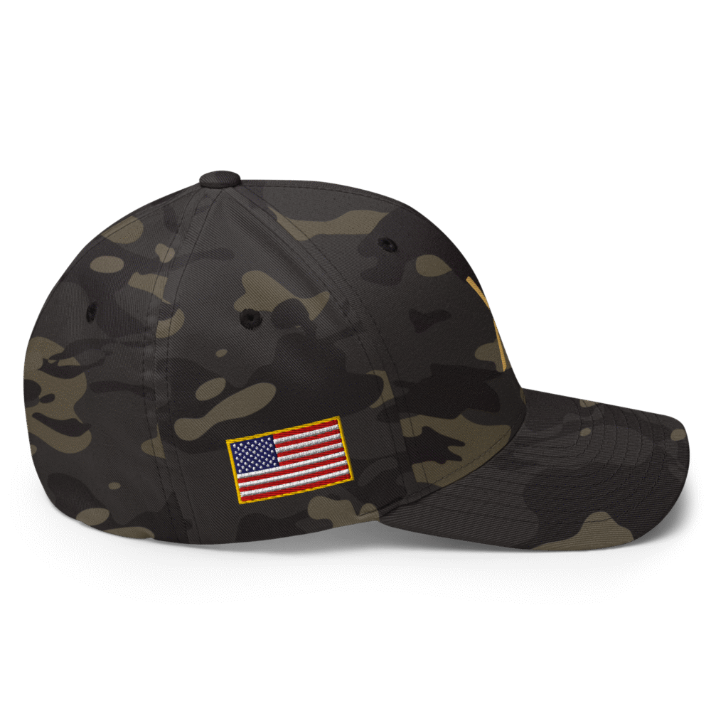 XRP Black Camo Closed-Back Cap