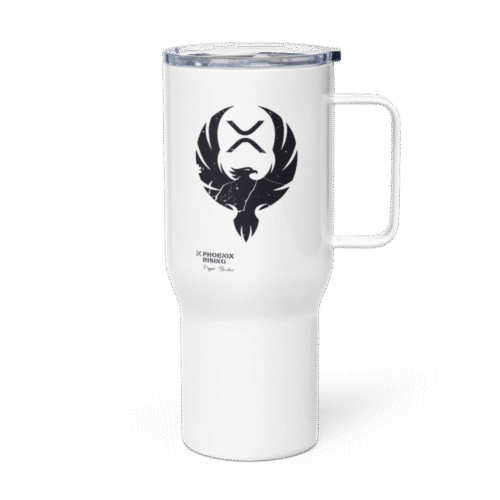 XRP: Phoenix Rising Travel Mug With a Handle