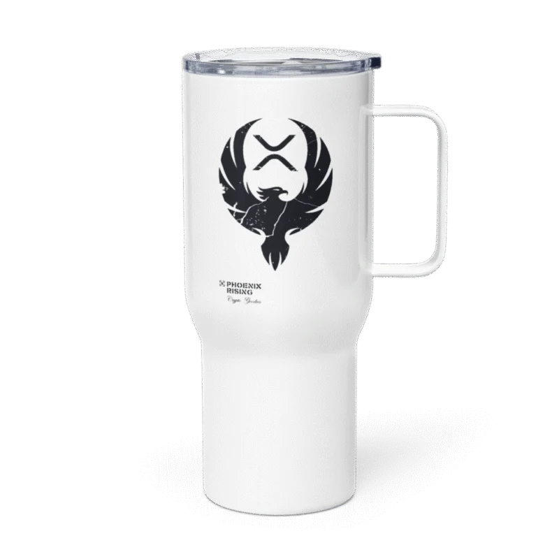 XRP: Phoenix Rising Travel Mug With a Handle