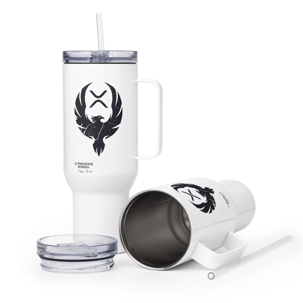 XRP: Phoenix Rising Travel Mug With a Handle