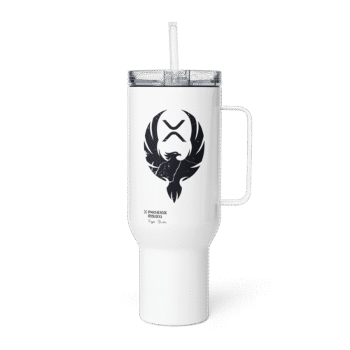 XRP: Phoenix Rising Travel Mug With a Handle