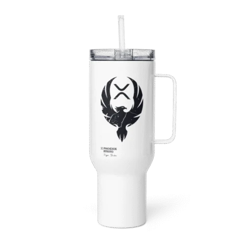 XRP: Phoenix Rising Travel Mug With a Handle