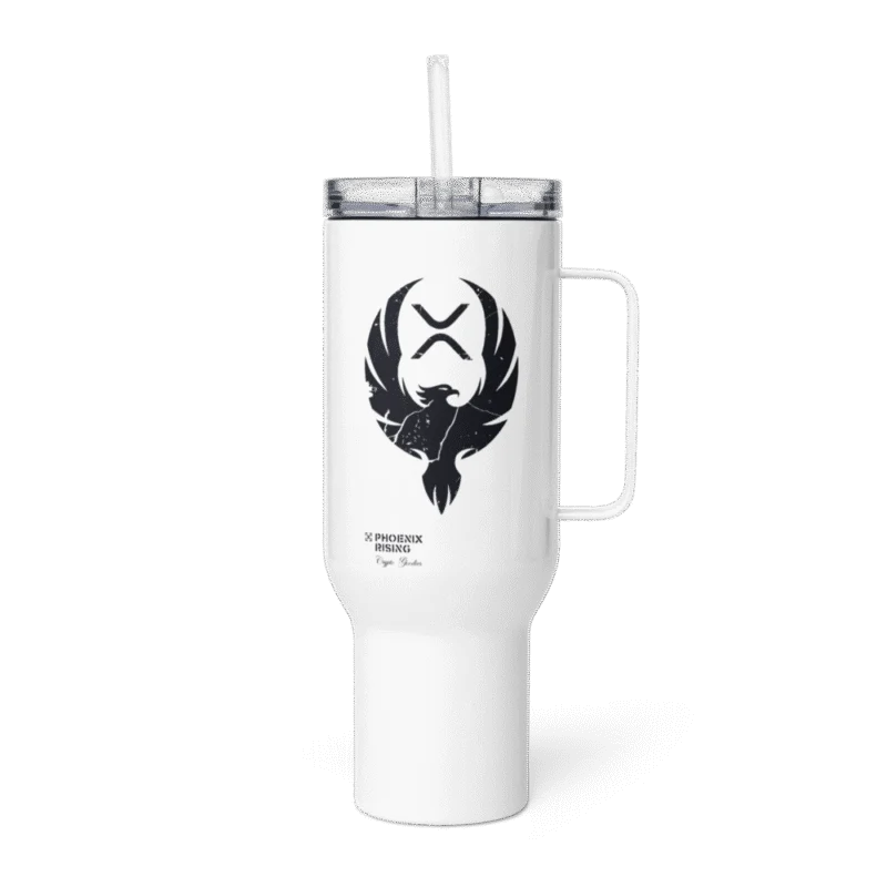 XRP: Phoenix Rising Travel Mug With a Handle