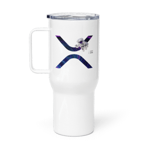 XRP To The Moon Travel Mug With a Handle