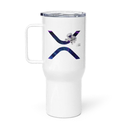 XRP To The Moon Travel Mug With a Handle