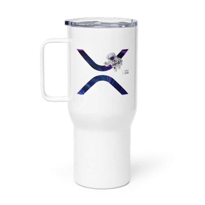 XRP To The Moon Travel Mug With a Handle