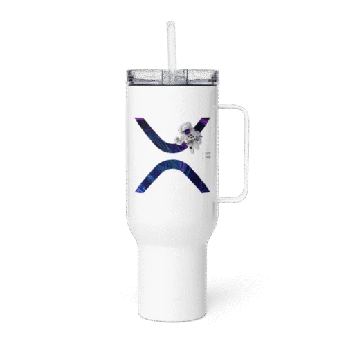XRP To The Moon Travel Mug With a Handle