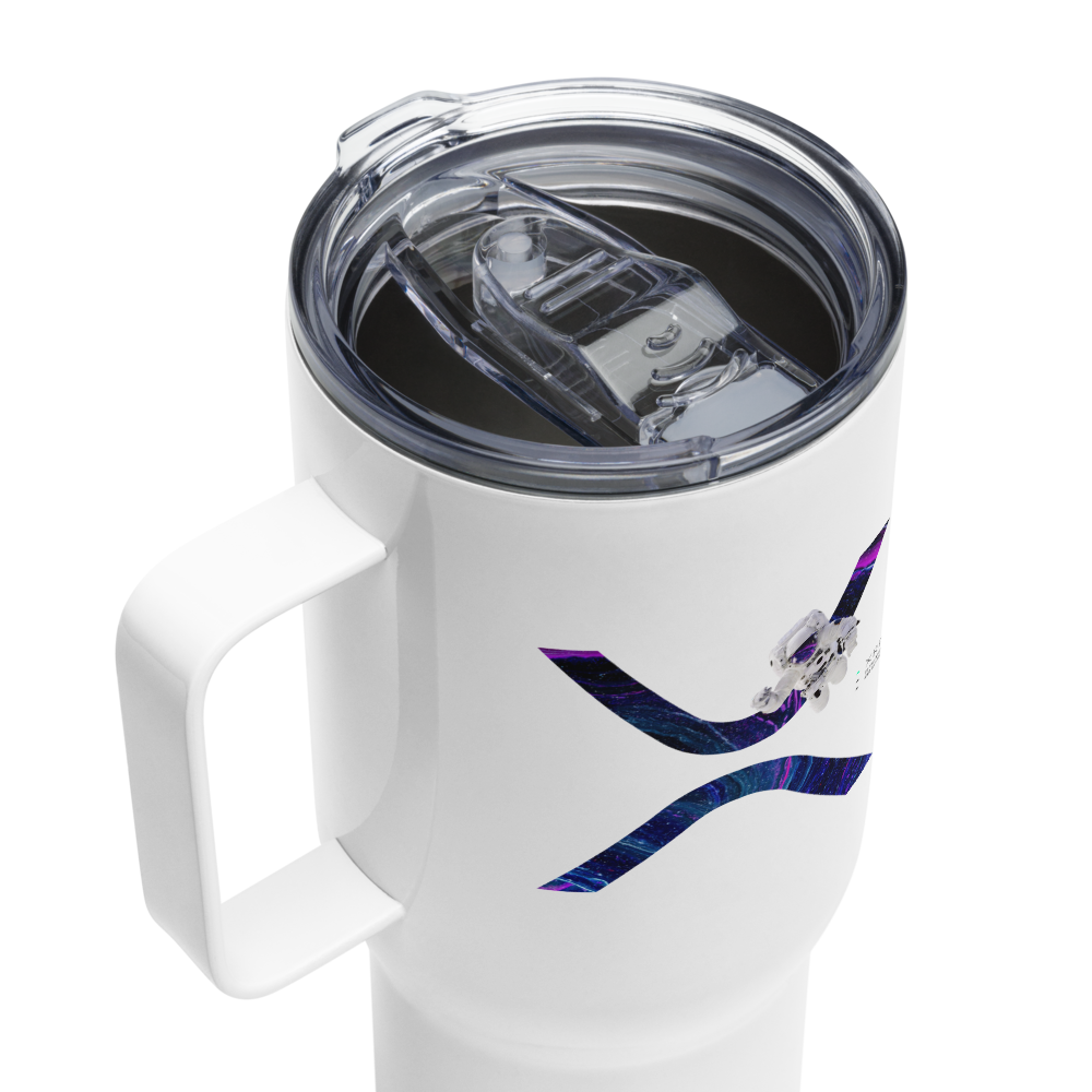XRP To The Moon Travel Mug With a Handle