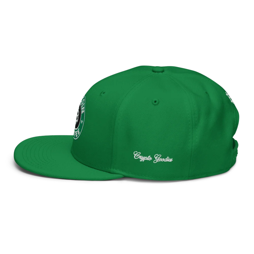 Bitcoin Coffee Snapback Hat - Image 4