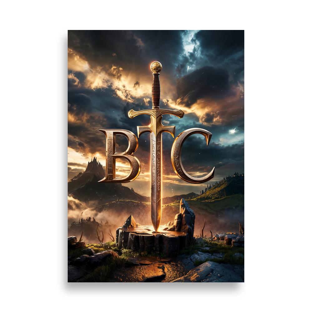 enhanced matte paper poster cm 70x100 cm front 689a32f6f1158 - BTC Sword Poster