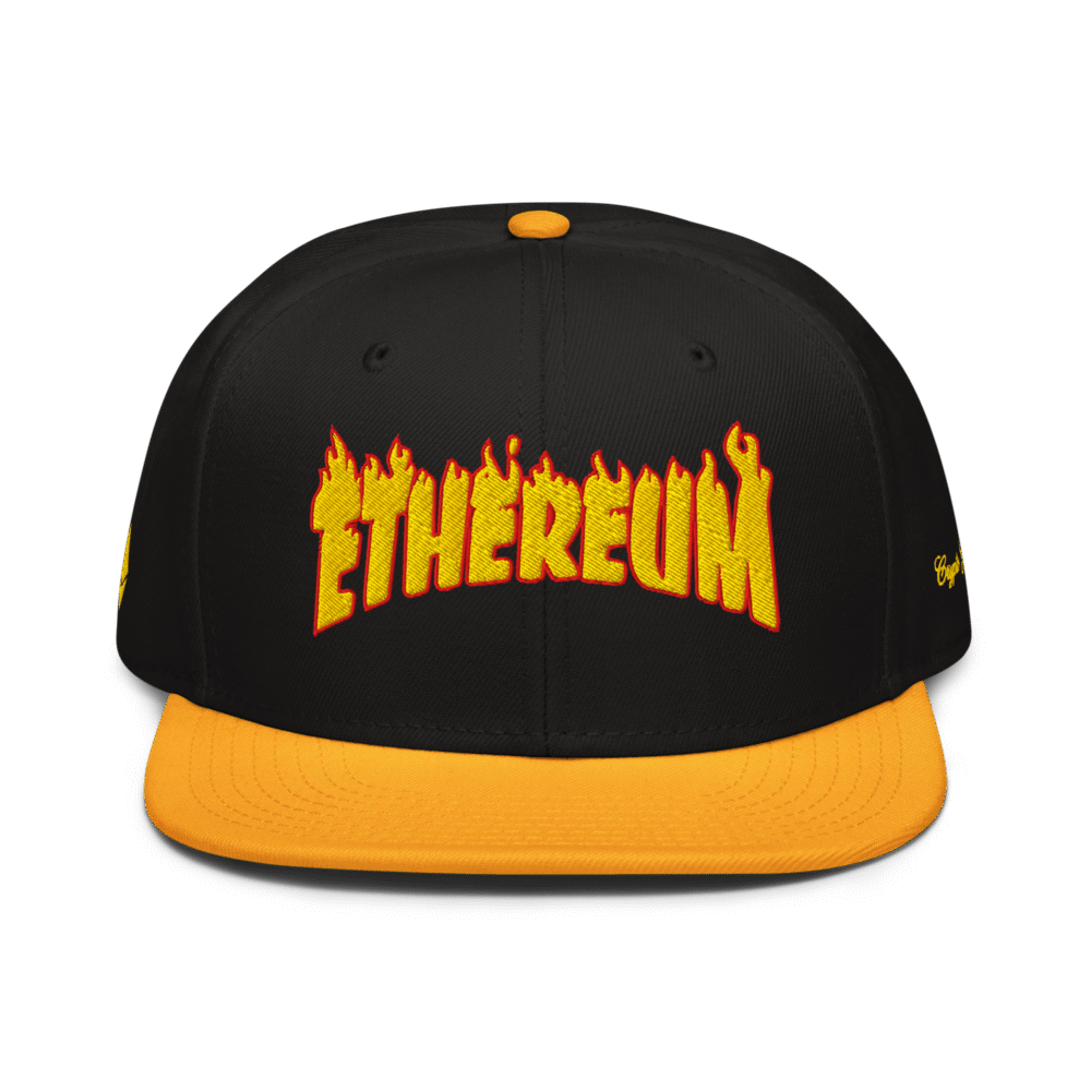 Ethereum: Flames Edition Snapback Hat