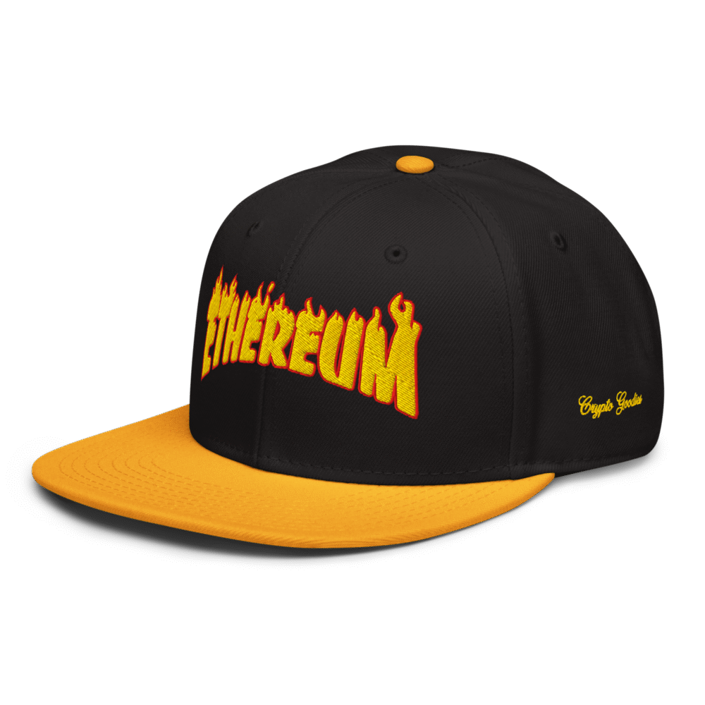 Ethereum: Flames Edition Snapback Hat