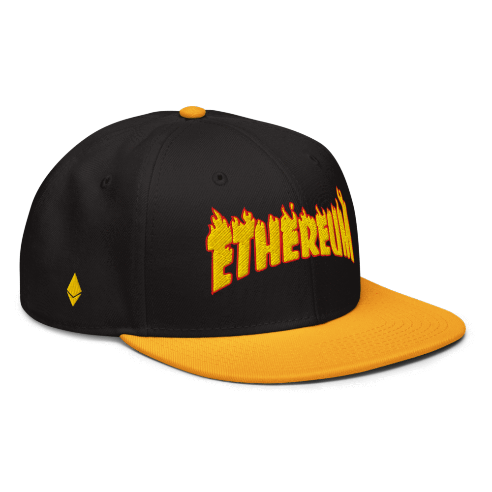 Ethereum: Flames Edition Snapback Hat