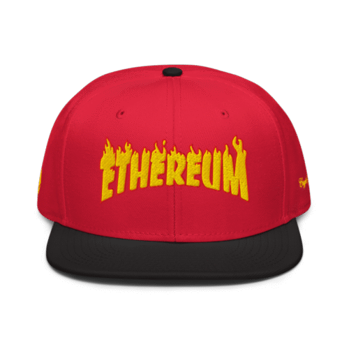 Ethereum: Flames Edition Snapback Hat