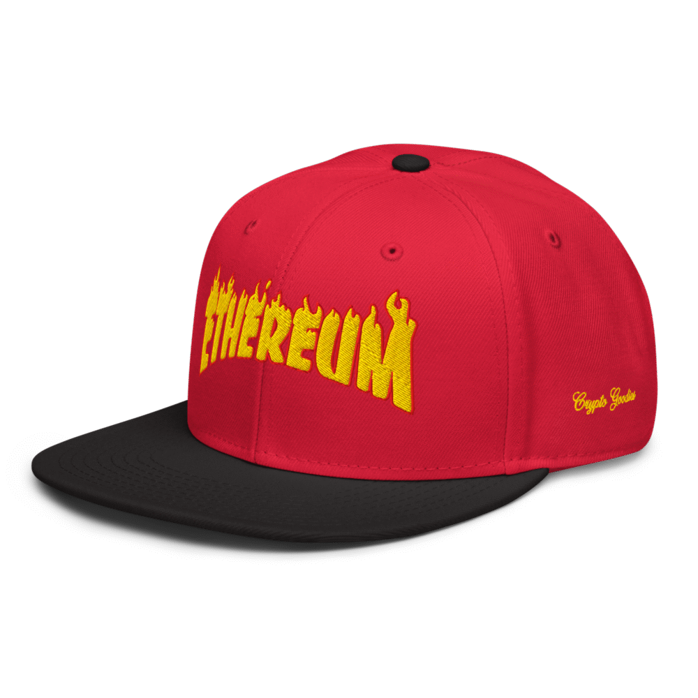 Ethereum: Flames Edition Snapback Hat