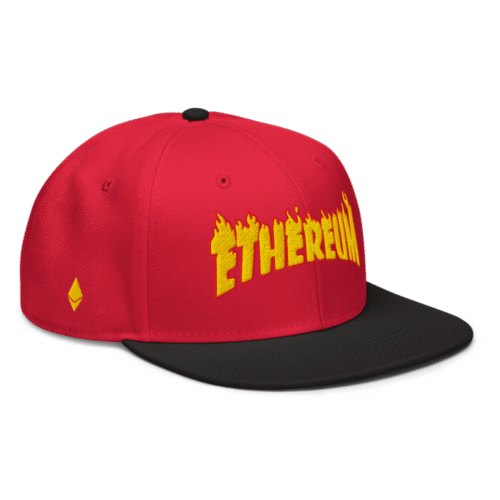 Ethereum: Flames Edition Snapback Hat